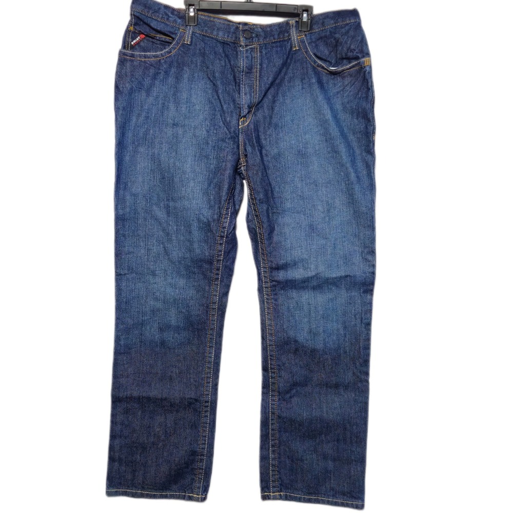 Ariat M4 Relaxed Boot Cut Jeans Men 42x34 Blue FR Work Flame Resistant Denim